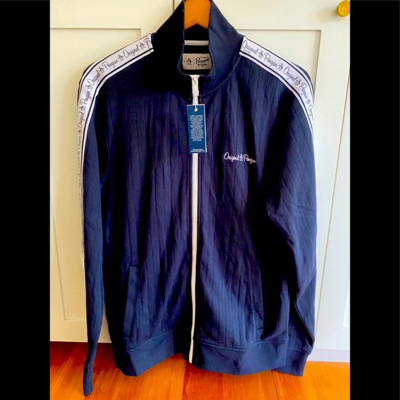 NWT Men’s Original Penguin track jacket medium - Picture 1 of 3
